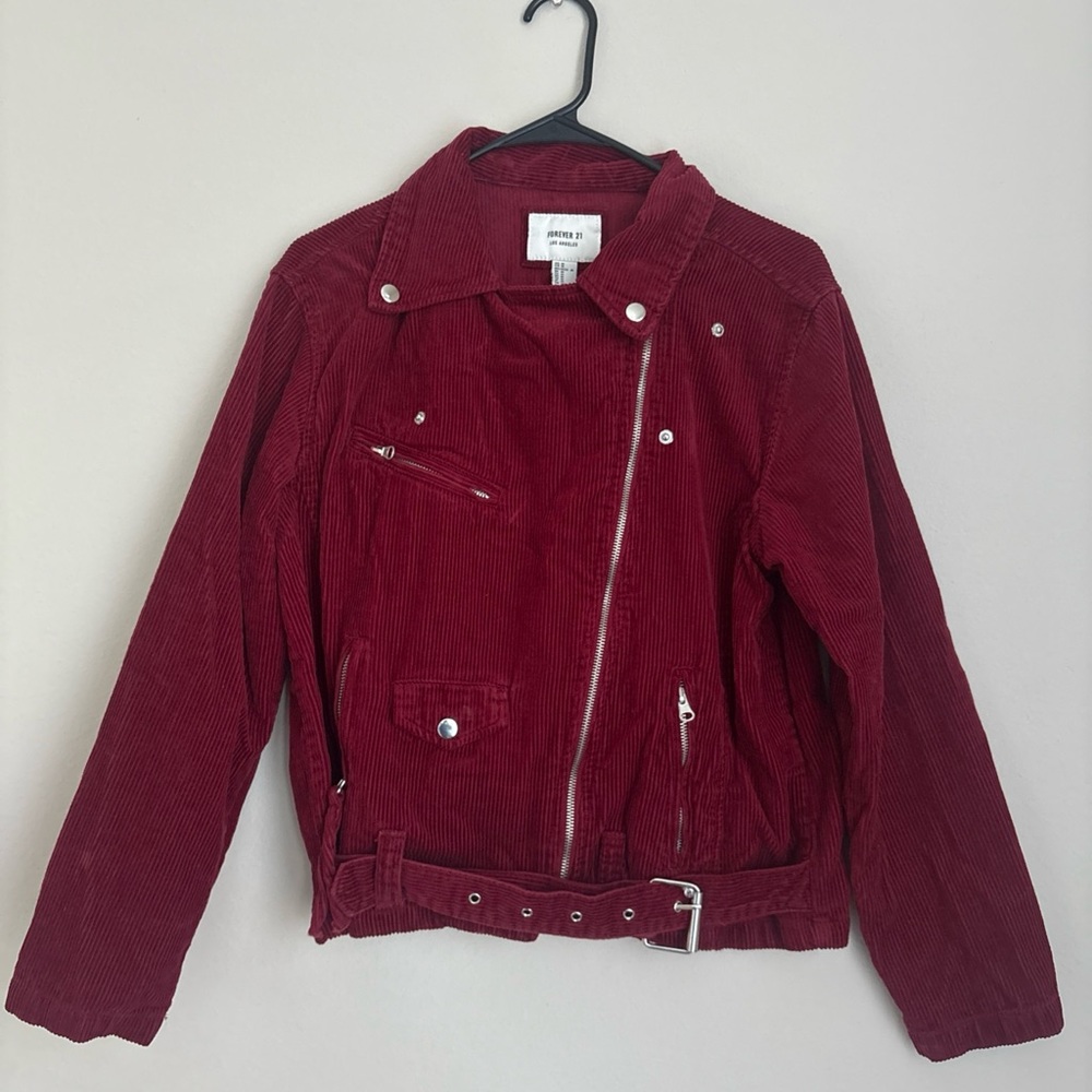 Forever 21 Burgundy Corduroy Jacket